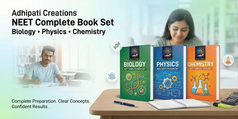 Adhipati Creations NEET Complete Book Set for Biology Physics and Chemistry