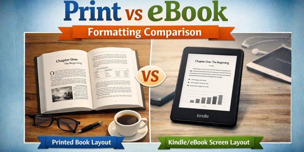 Print vs eBook Formatting Comparison