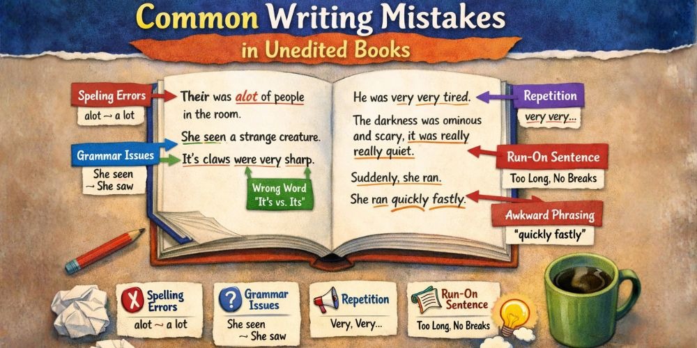 Common Writing Mistakes in Unedited Books
