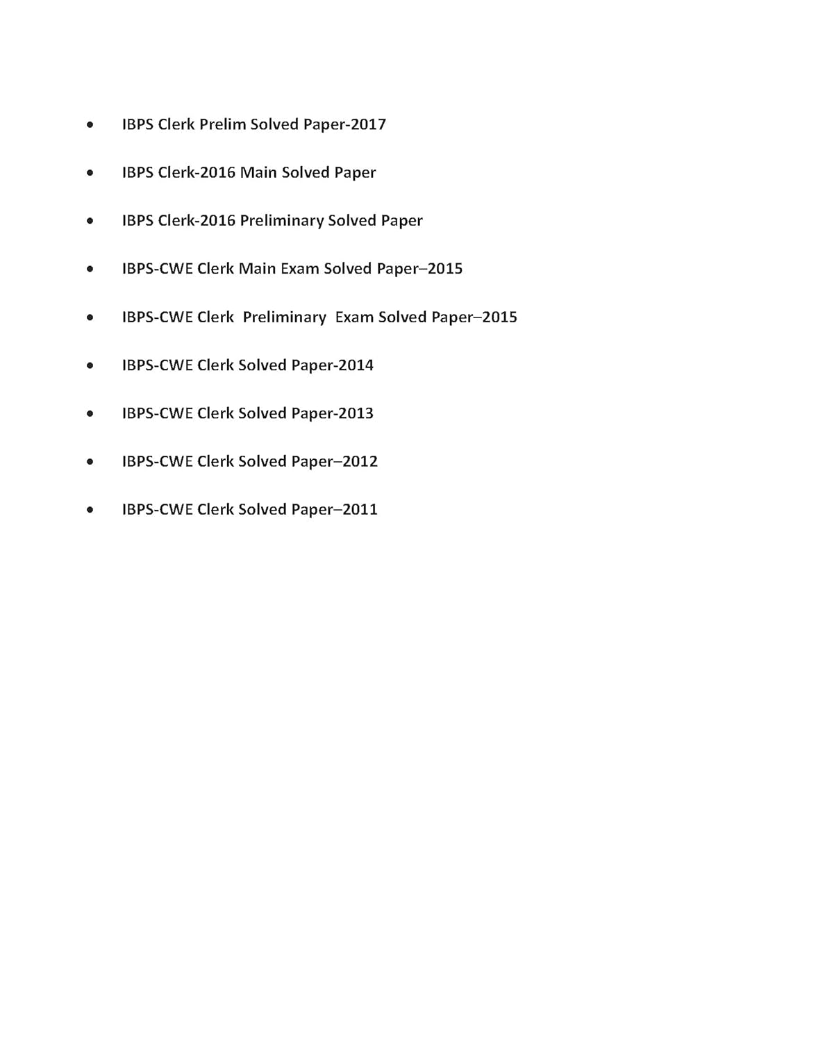 24 Year-wise IBPS Clerk Preliminary & Main Exams Previous Year Solved Papers (2024–2011) – 7th Edition img 2