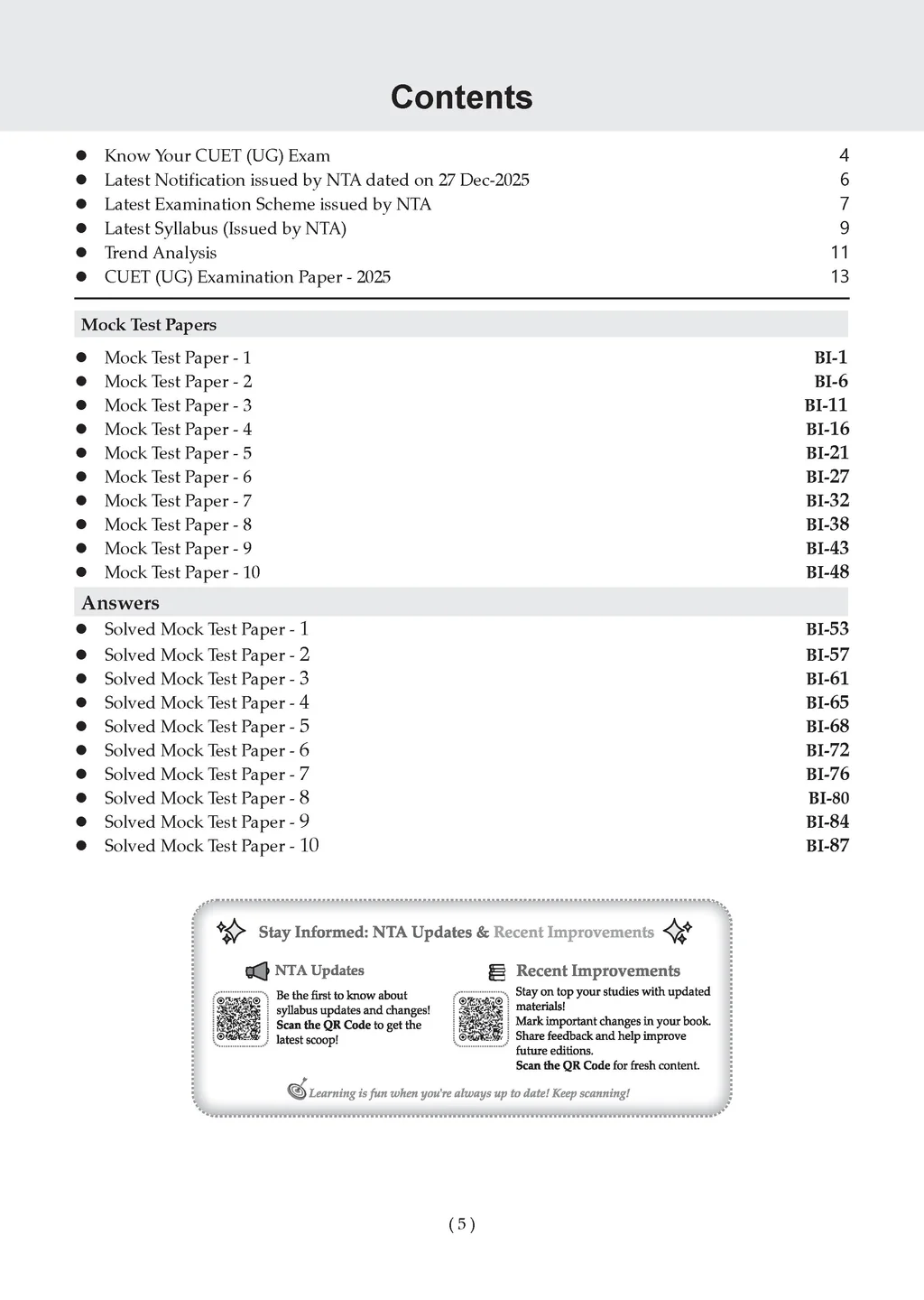 NTA CUET (UG) 10 Mock Test Papers Biology For 2026 Exam (Section –II) (as per latest 27 Dec., notification) | 550+ MCQs for Practice | Includes 2025 Paper- fully solved | With Oswaal AI - Image 2