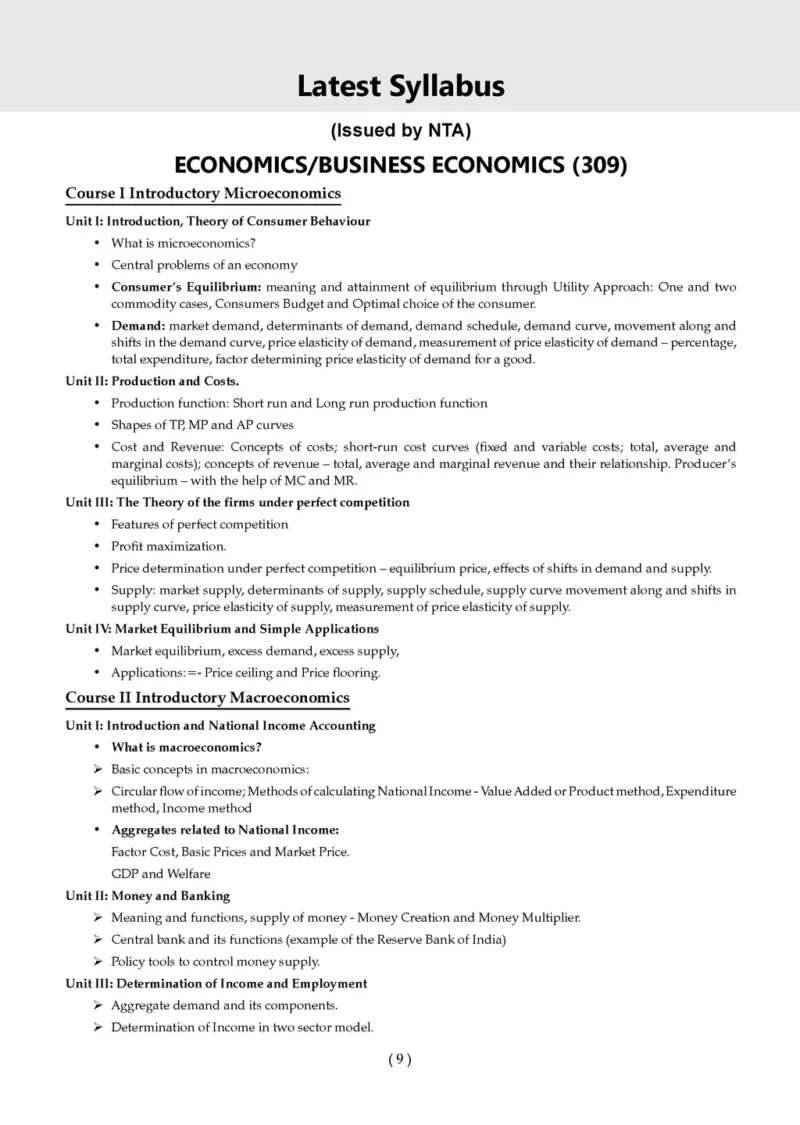 NTA CUET (UG) 10 Mock Test Papers Economics For 2026 Exam (Section –II ...