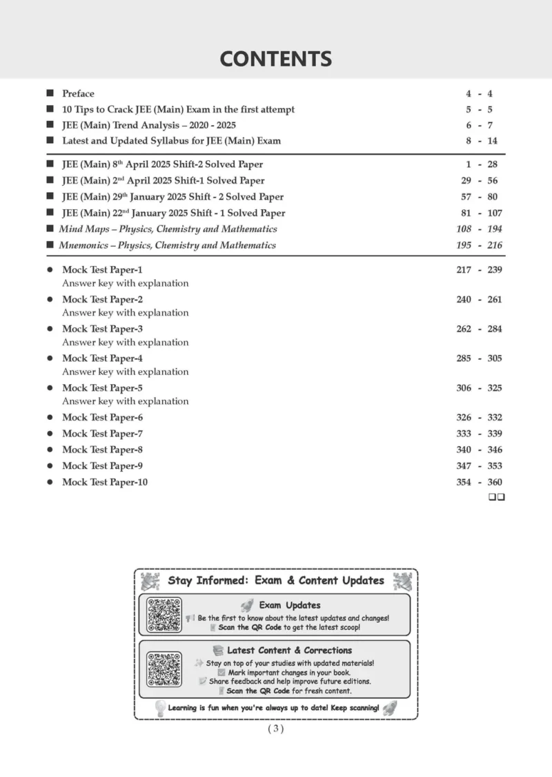 NTA JEE (Main) 10 New Pattern Mock Test Papers Book | Fully Solved with ...